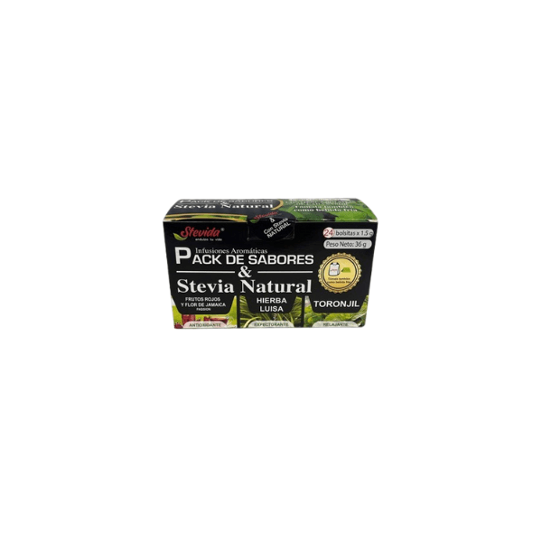 STEVIDA PACK INFUSIONES AROMATICAS DE SABORES 36 GR