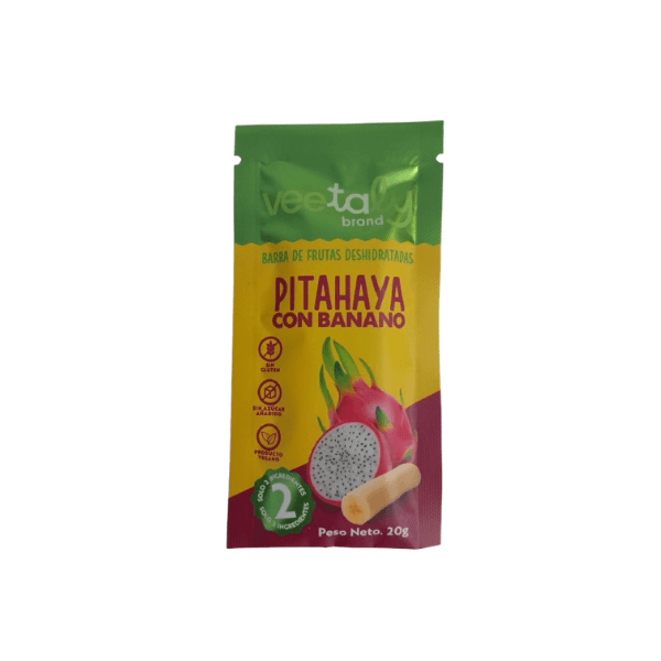 VEETALY BARRA PITAHAYA CON BANANO 20 GR