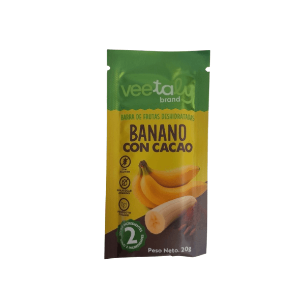 VEETALY BARRA DE BANANO CON CACAO 20 GR