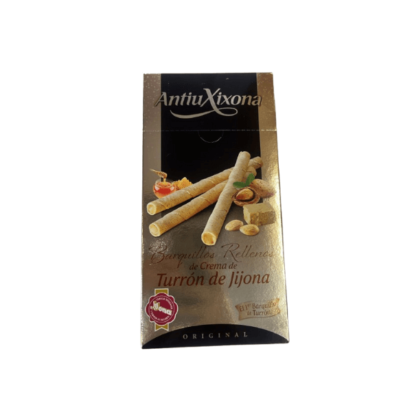 ANTIU XIXONA BARQUILLOS RELLENOS DE CREMA DE TURRON DE JIJONA 75 GR