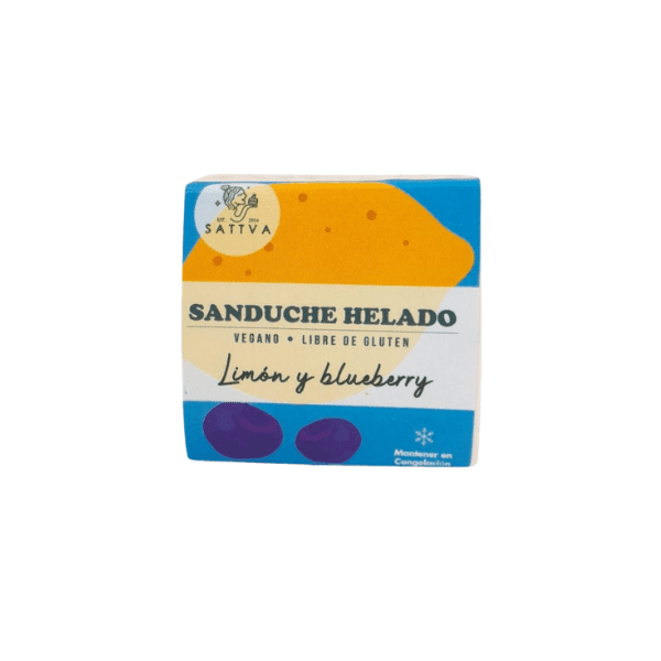 SATTVA SANDUCHE HELADO SABOR LIMON Y BLUEBERRY