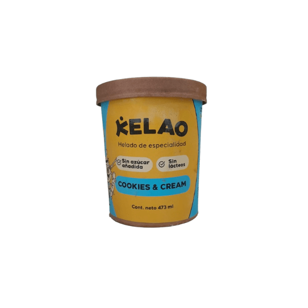 KELAO HELADO SABOR COOKIES AND CREAM 473 ML