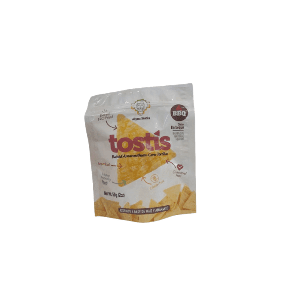 ALLYMA TOSTIS MAIZ Y AMARANTO SABOR BBQ 50GR