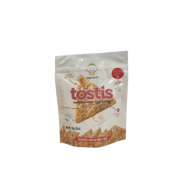 ALLYMA TOSTIS DE HABA Y MAIZ SABOR PICANTE 50 GR