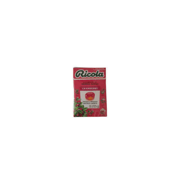 RICOLA CARAMELOS DE HIERBAS SUIZAS SABOR CRANBERRY 27.5 GR